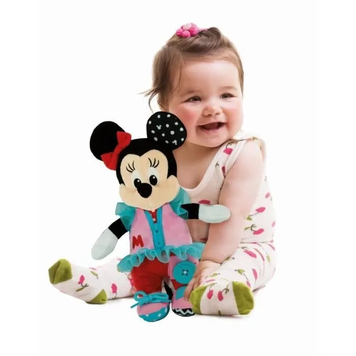 Clementoni - Montessori - Baby Minnie - Peluche à Habiller-1
