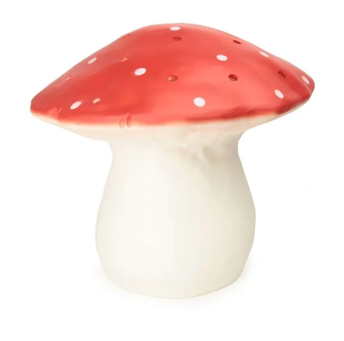 Lampe à poser / Veilleuse LED Grand Champignon Rouge H30cm - EGMONT TOYS - Enfant - Mixte - Plastique - Rouge-1