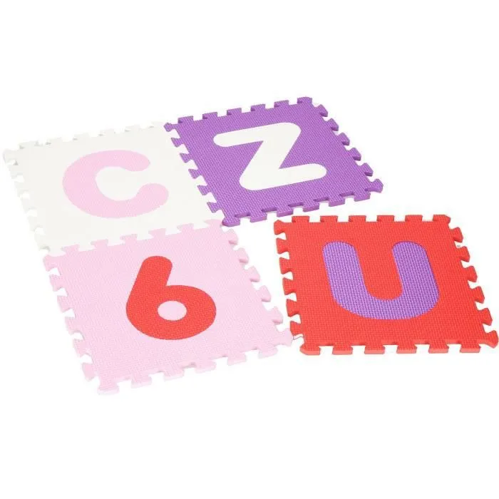 Tapis de jeu éducatif SPRINGOS® 36 puzzles lettres colorées pour bébés 175x175cm en mousse-2