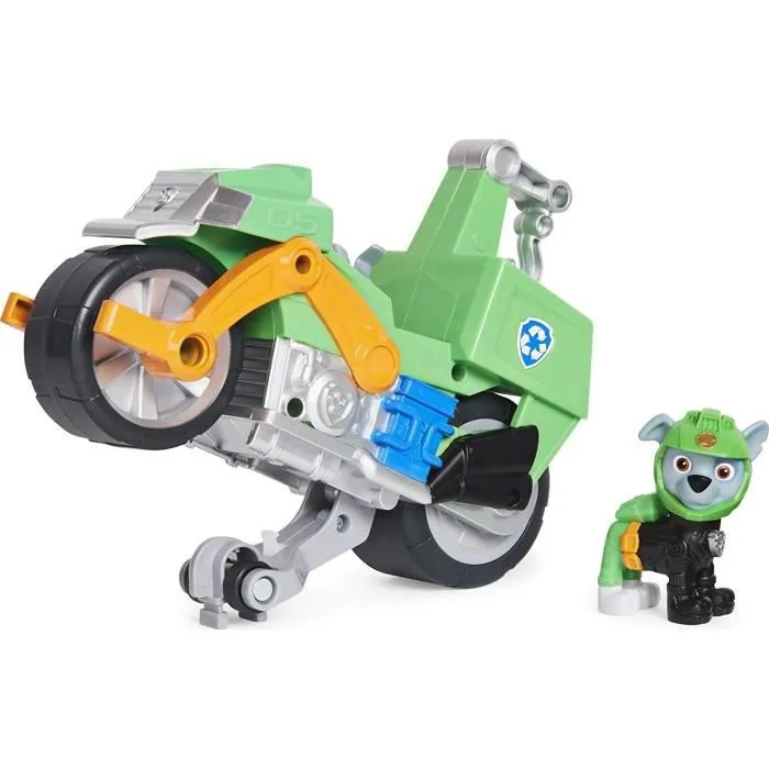 Jouet Moto Rétrofriction Pat Patrouille avec Figurine Amovible Rocky - Paw Patrol - Pour Enfant de 3 Ans et +-0