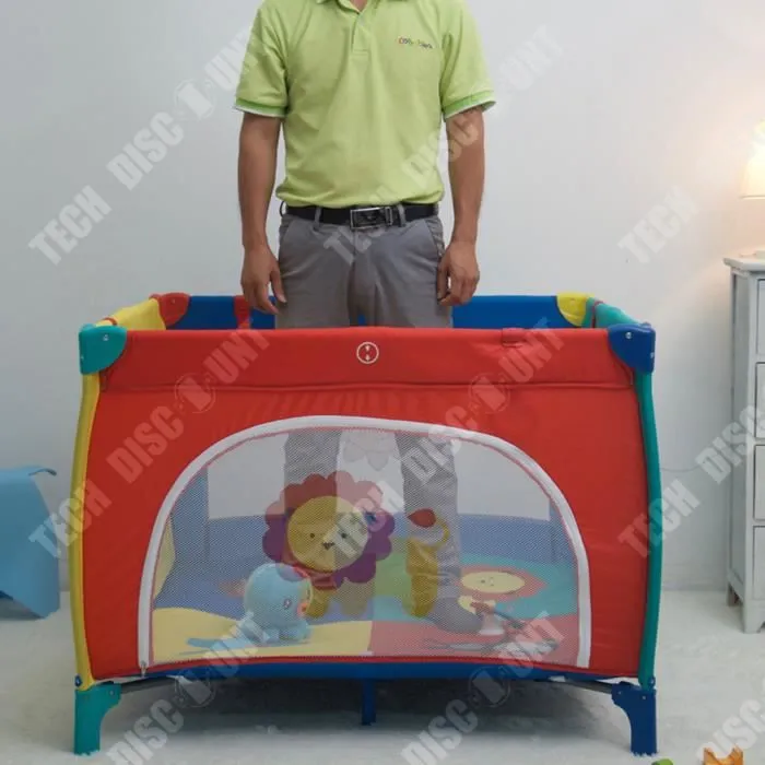 TD® Parc à double usage pour bébé intérieur bambin pliable portable détachable capacité formation ramper tapis clôture maison-1