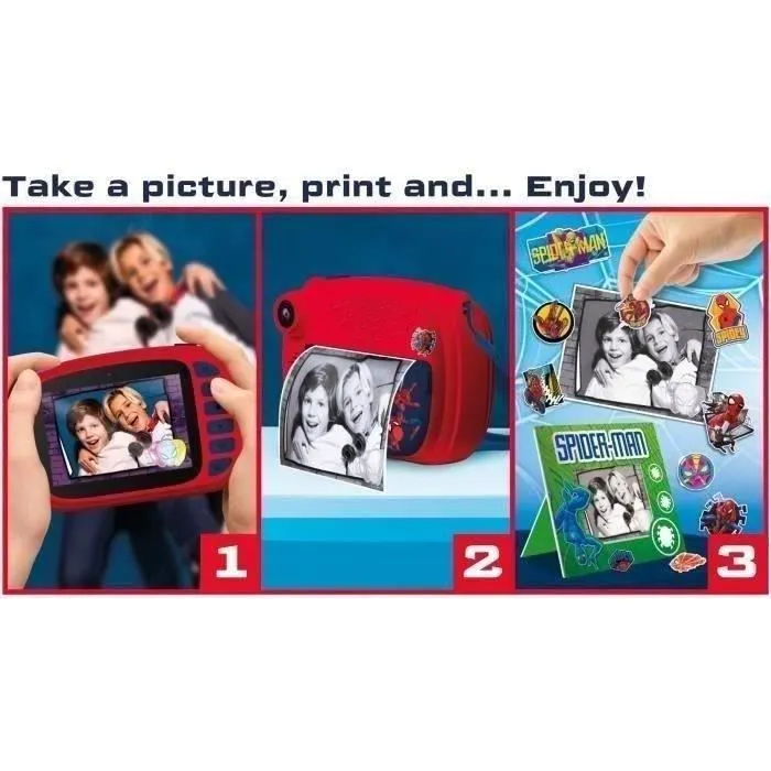 Appareil Photo Instantané - HI TECH - PRINT CAM - SPIDERMAN - Double caméra, Effets amusants, Impression instantanée-3