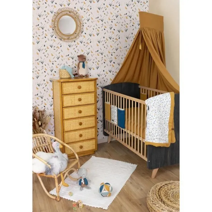 Couverture double face - DOMIVA - AU FIL DE L'EAU - 75 x 100 cm - Caramel-1