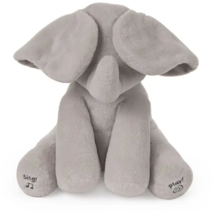 Peluche - GUND - Flappy l'éléphant - Animé et chantant - Gris-1
