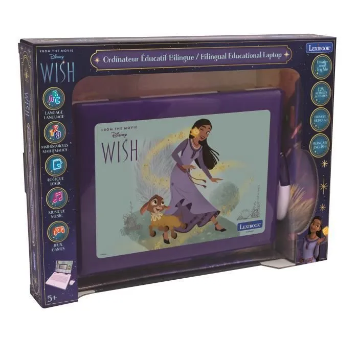 Ordinateur éducatif Disney Wish 124 activités (Français-Anglais)-2