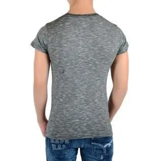 Tee Shirt Little Eleven Paris Jaffar SS Mixte - Gris-3