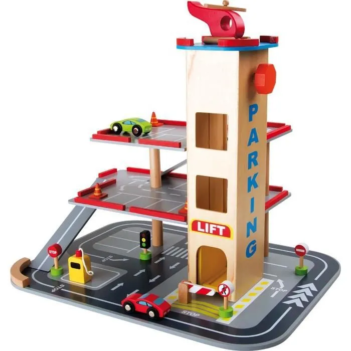 Garages en bois voiture miniature Rampes-0