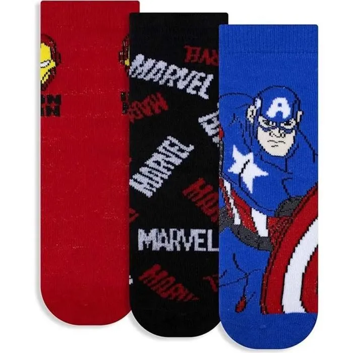 Lot de 3 Paires de Chaussettes Garçon MARVEL "Avengers"-0