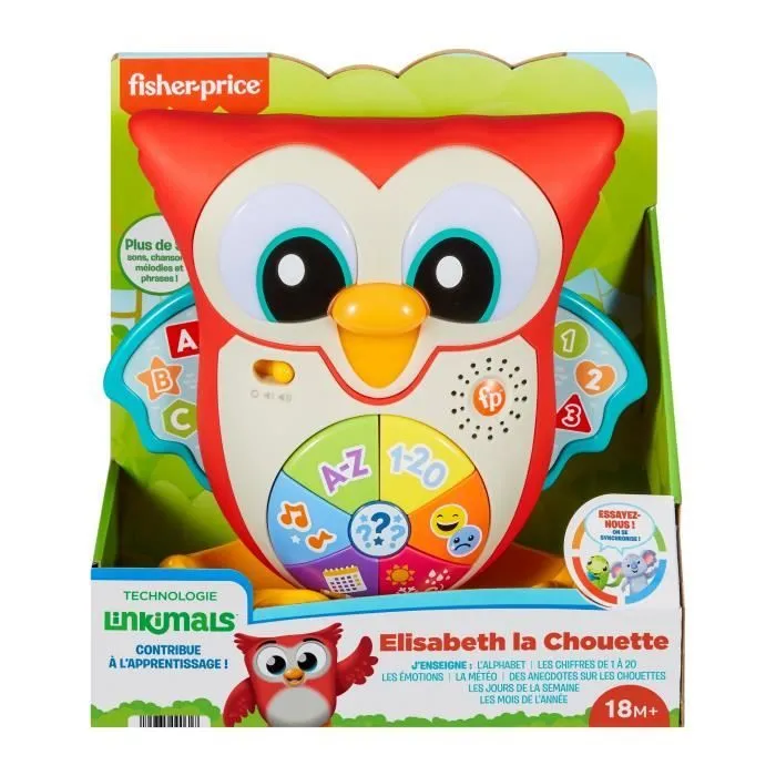 Fisher-Price-Élisabeth la Chouette, version française-Linkimals HJM69-5