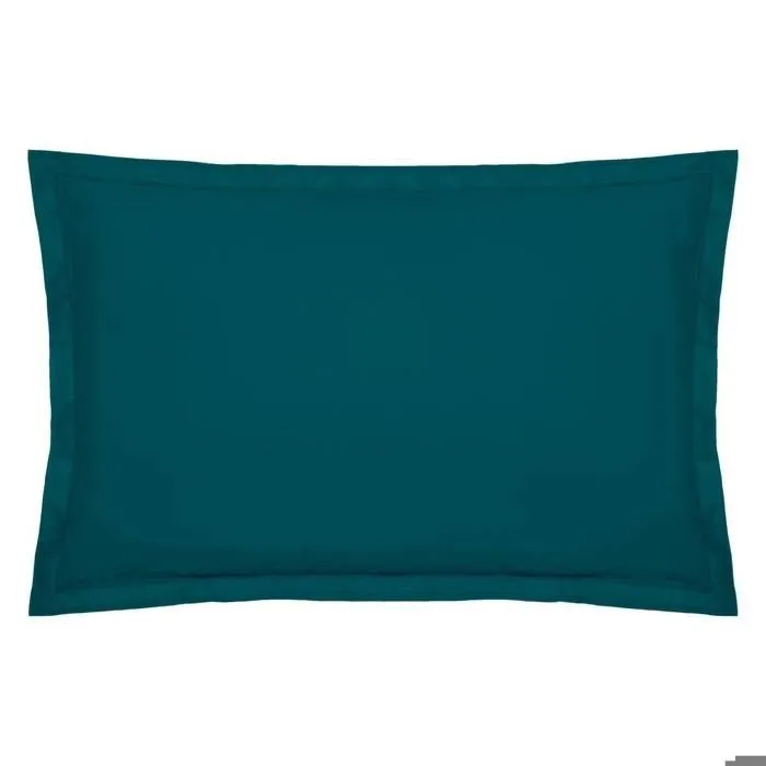 Taie d'oreiller - coton - bleu - 50x70 cm - Bleu égéen - Atmosphera createur d'interieur-0