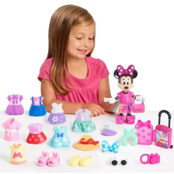 Coffret poupée - DISNEY MINNIE MOUSE - Coffret Fashion - Poupée Minnie 15 cm, 25 pièces de mode et accessoires-1