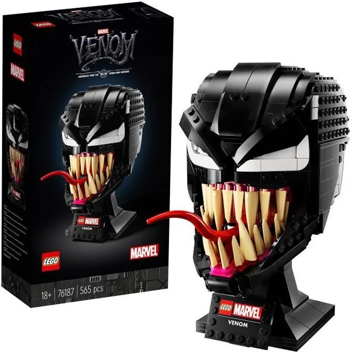 LEGO® Marvel 76187 Venom, Kit de Construction, Masque, Casque de Tête, Déco, Adultes-0