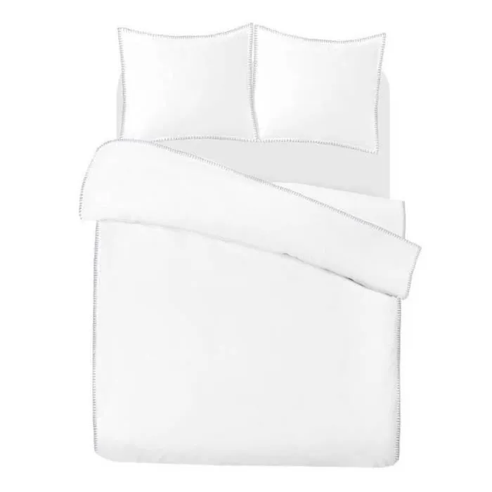 Housse de couette - Papillon - Wellington - 200x220 cm - 2 taies 60x70 cm - Blanc-0