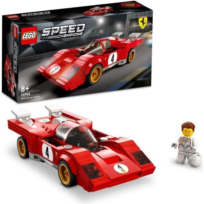 LEGO® 76906 Speed Champions 1970 Ferrari 512 M Modèle Réduit de Voiture de Course, Jouet de Construction pour Enfants-0
