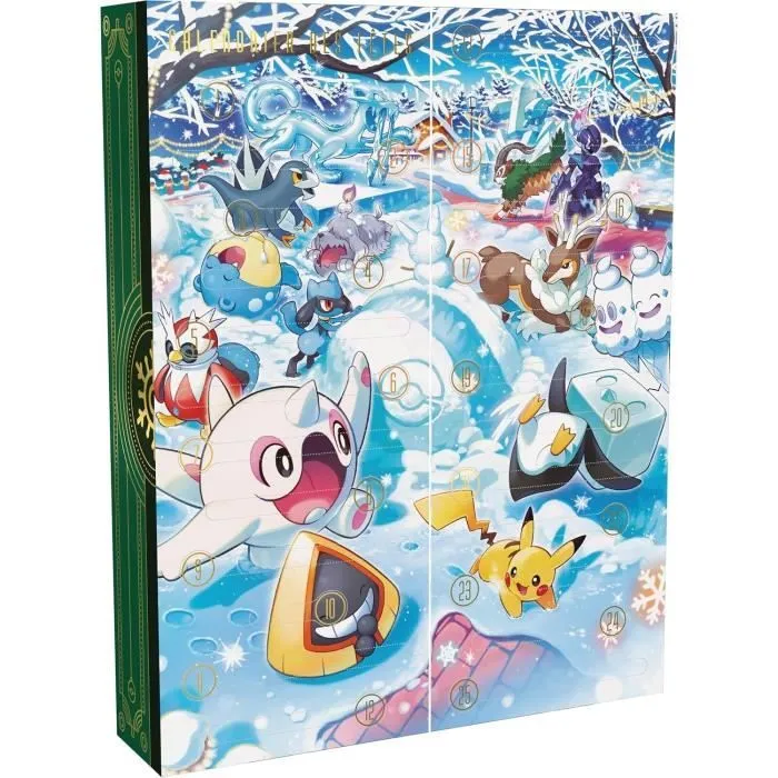 Pokémon Calendrier des fêtes 2024 (de l’avent), 25 jours de surprises, Dès 6 ans-5