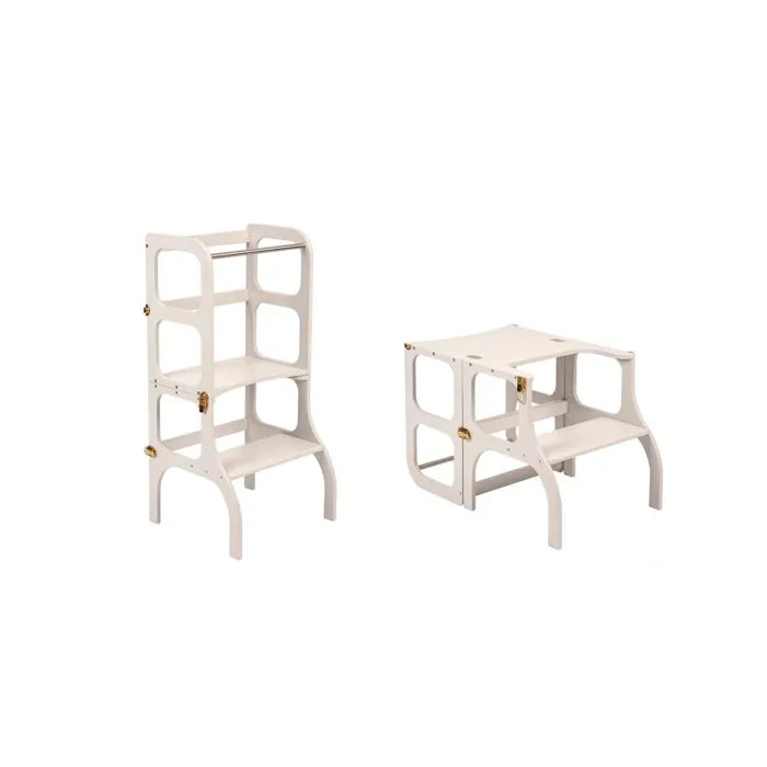 Tour d'apprentissage - Ette tete - TGrG - Table Step'n'Sit - Beige - Bois - 48x59x7cm-1