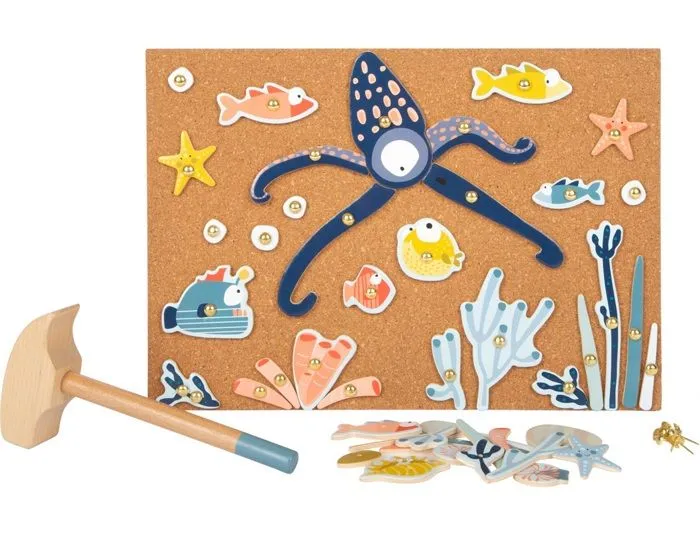 Jeu de clous - La mer - Motricité fine - Kit créatif - 3 ans et plus - Multicolore-1