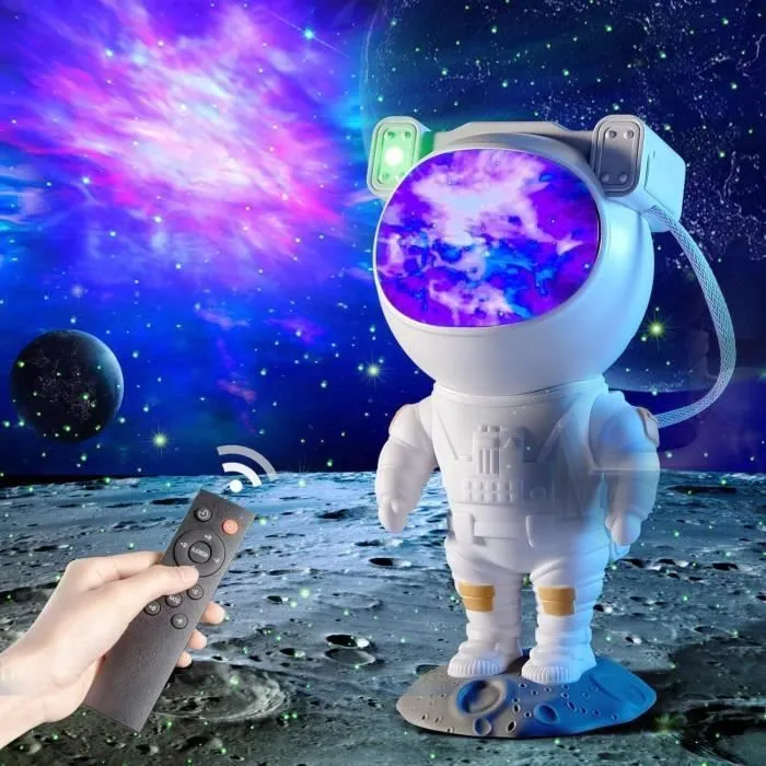 Projecteur de Galaxie D'astronaute Starry Sky Night Light, Projecteur D'étoile D'astronaute avec Nébuleuse, projecteur ciel etoile-0