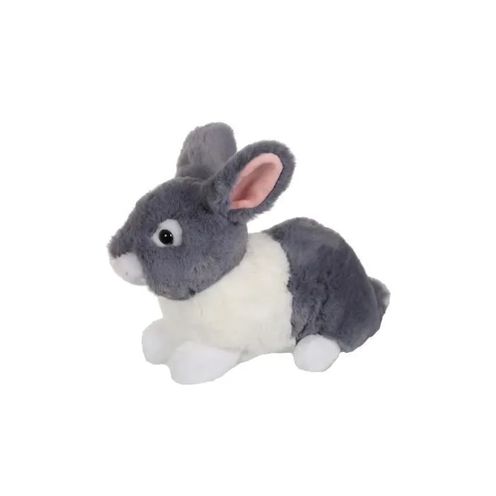 Peluche - Noname - Lapin Allongé - Gris et Blanc - 20 cm - Mixte-1