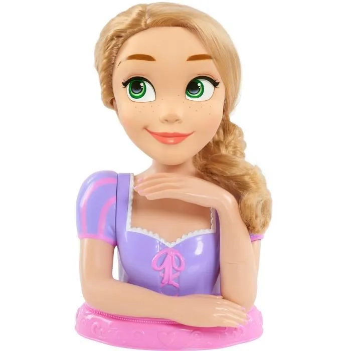 Tête à coiffer - DISNEY - Raiponce Deluxe - 12 accessoires - Faux flacon de vernis - Guide coiffure-6