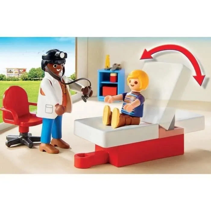 PLAYMOBIL - City Life - Cabinet de pédiatre - 3 personnages - Accessoires inclus-3