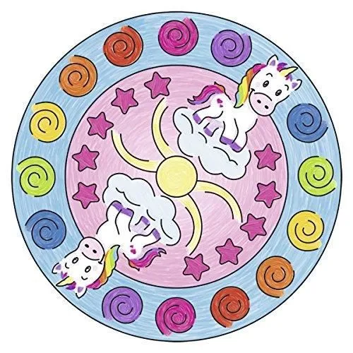 Jeu créatif - RAVENSBURGER - Mandala Mini Unicorn - Rose - Mixte - A partir de 6 ans-2