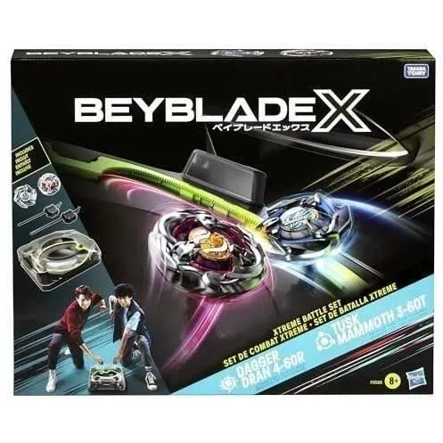 Beyblade X Set de combat Xtreme avec arène Beystadium, 2 toupies à rotation droite, 2 lanceurs, dès 8 ans-6