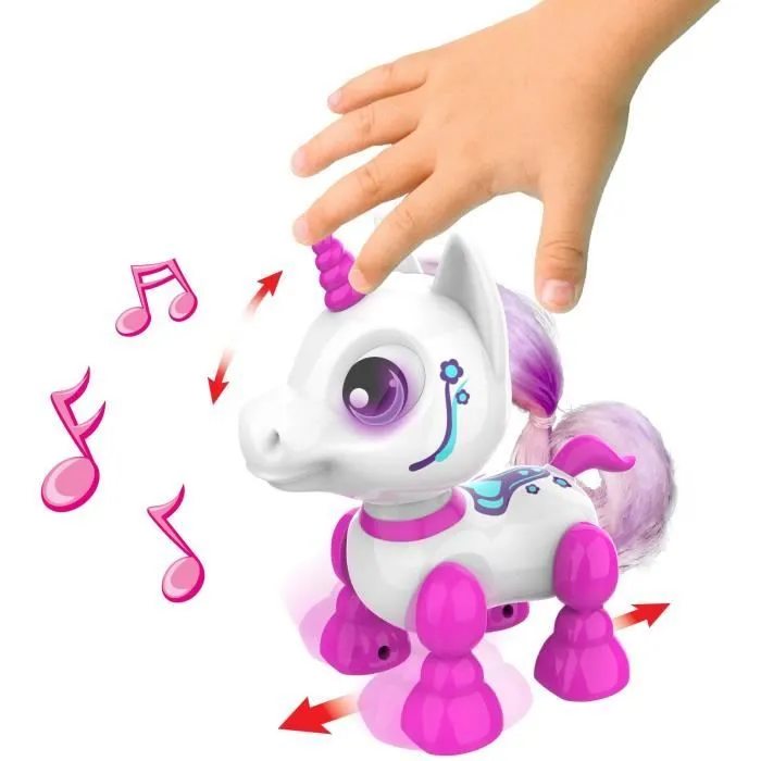 Robot Licorne Interactif YCOO - 13cm - Rose - Pour Enfants dès 3 ans-0