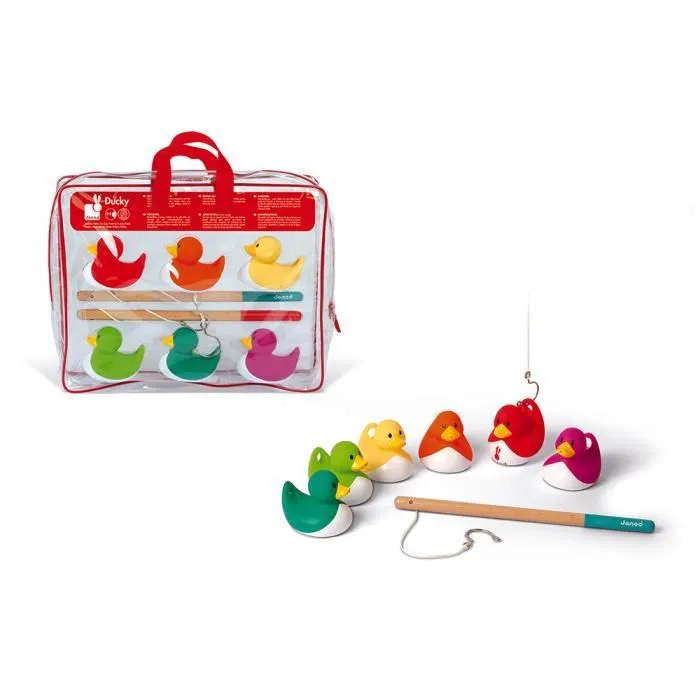 Jeu de pêche aux canards Ducky - JANOD - Pour enfant dès 2 ans - Multicolore et amusant-1