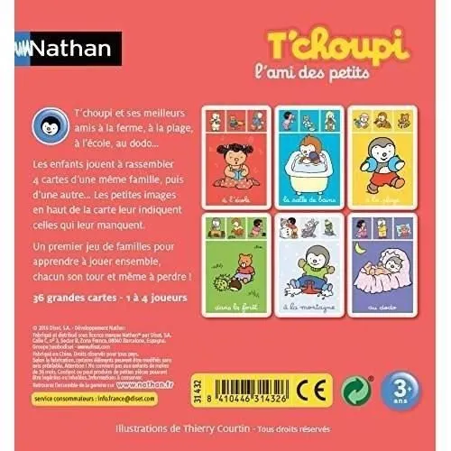 Jeu de familles T'choupi - NATHAN - Mon Premier Jeu de Familles - Mixte - A partir de 3 ans-2