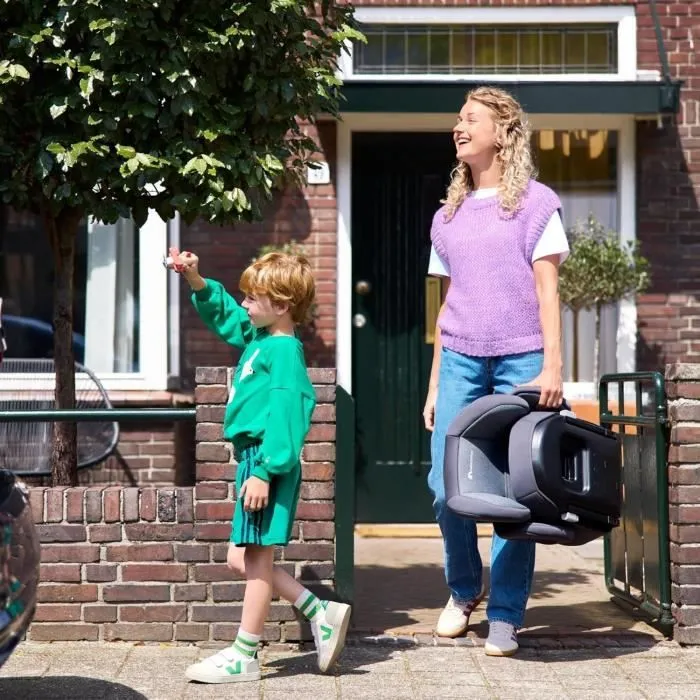 BEBECONFORT Siège auto ROAD FIX i-Size, groupe 2/3, Isofix, rehausseur, 3,5 ans à 10/12 ans, 100-150cm, 15-36kg, TINTED BLACK-8
