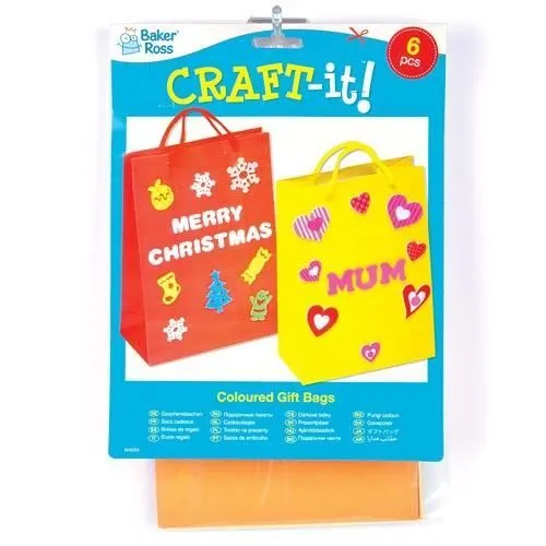 Lot de 6 Pochettes Cadeaux Colorées à décorer - Idéal pour les fêtes de Noël, la fête des mères et des pères ou la St valentin-3