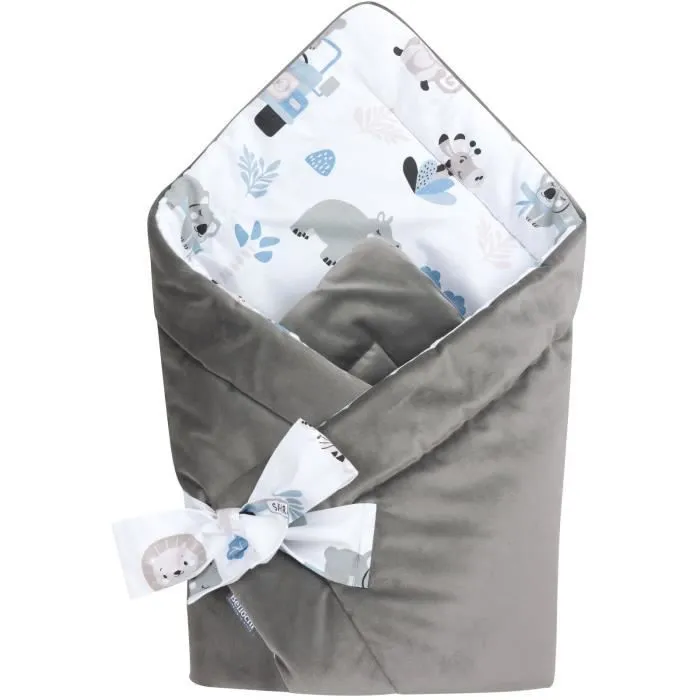 Bellochi Universelle Nid d'Ange Bebe - Réversible Couverture Enveloppante Bébé - en Coton - - Safari-1