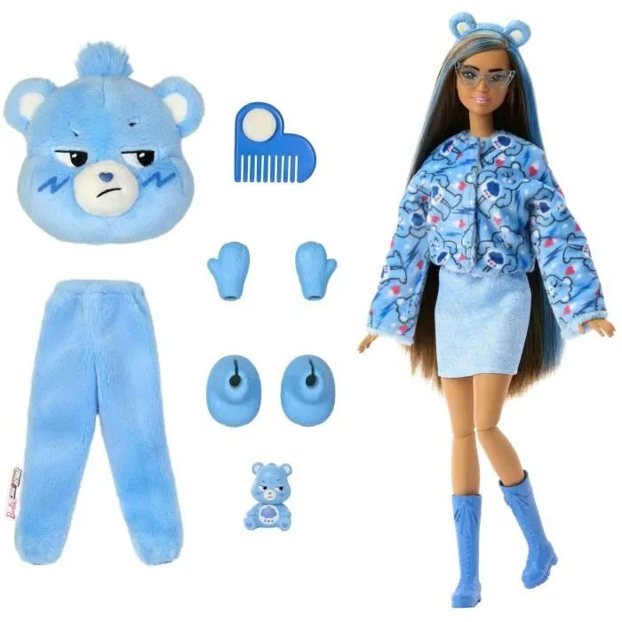 Poupée Barbie Cutie Reveal Bisounours Touronchon Bleu - 3ans +- JCN96-4