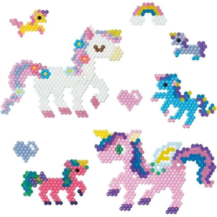 Aquabeads - Licornes féériques - Loisir créatif - 1500 perles - Rose-0