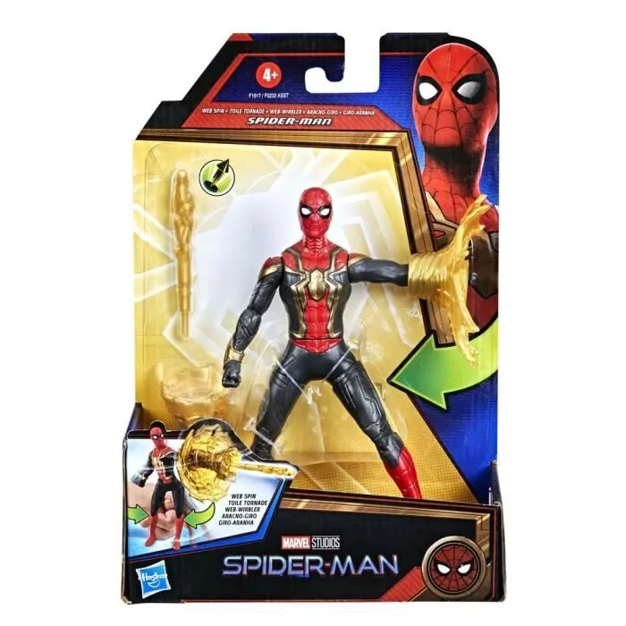 MARVEL SPIDER-MAN - Figurine Deluxe Spider-Man Toile tornade inspirée du film - attaque spéciale - enfants dès 4 ans-0