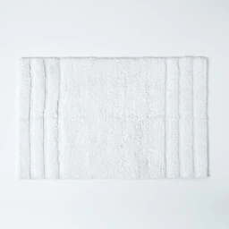 Tapis de bain SPA Ultra doux 2 pièces Blanc - HOMESCAPES - Tapis de bain - Adulte - 50 x 80 cm & 50 x 55 cm-1