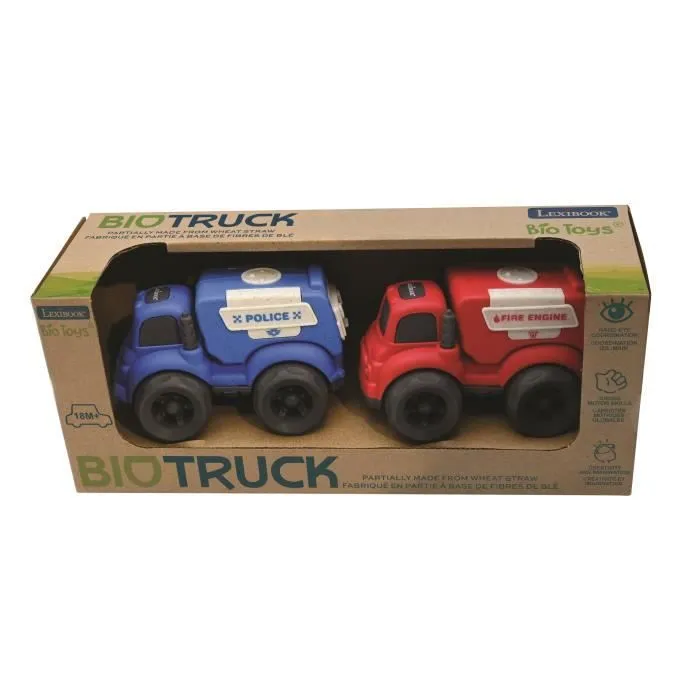 Petites Voitures - LEXIBOOK - Mini police+camion pompier - Rouge et bleu - Extérieur - Bébé-0