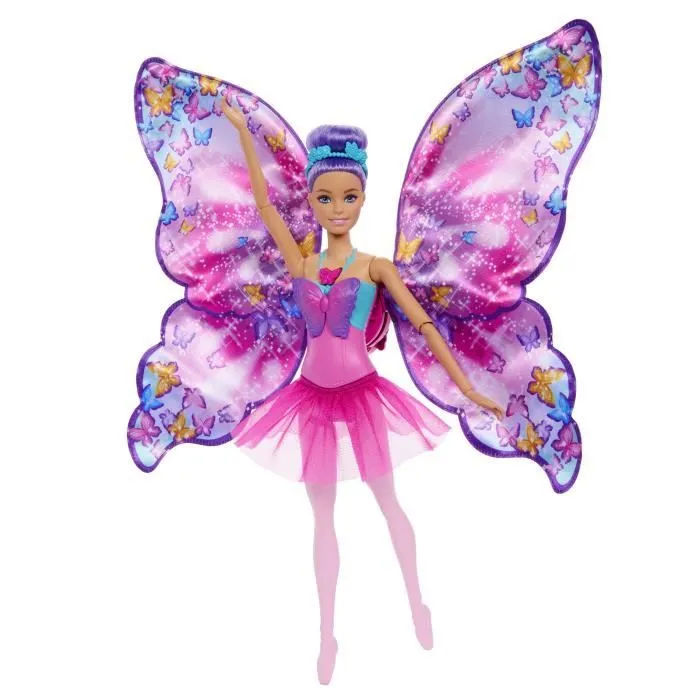 Barbie-De Danseuse à Papillon-Poupée transformation 2 en 1 HXJ10-1