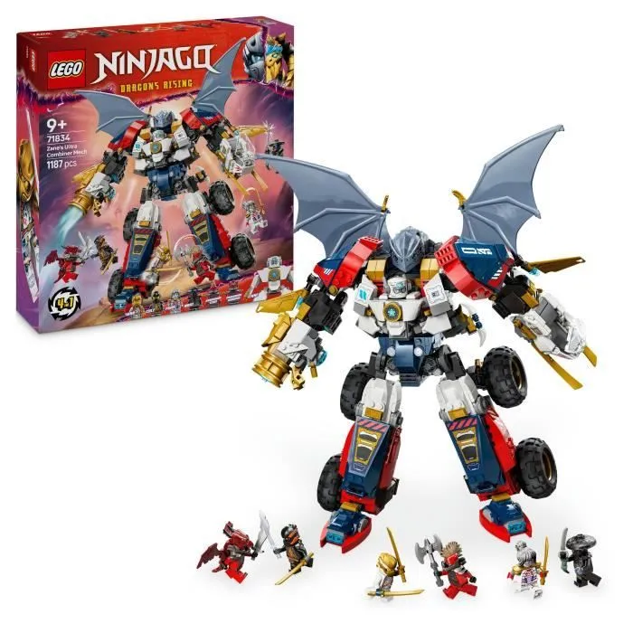 LEGO NINJAGO 71834 Le robot ultra combo de Zane - Jeu de construction 4-en-1 dès 9 ans-0