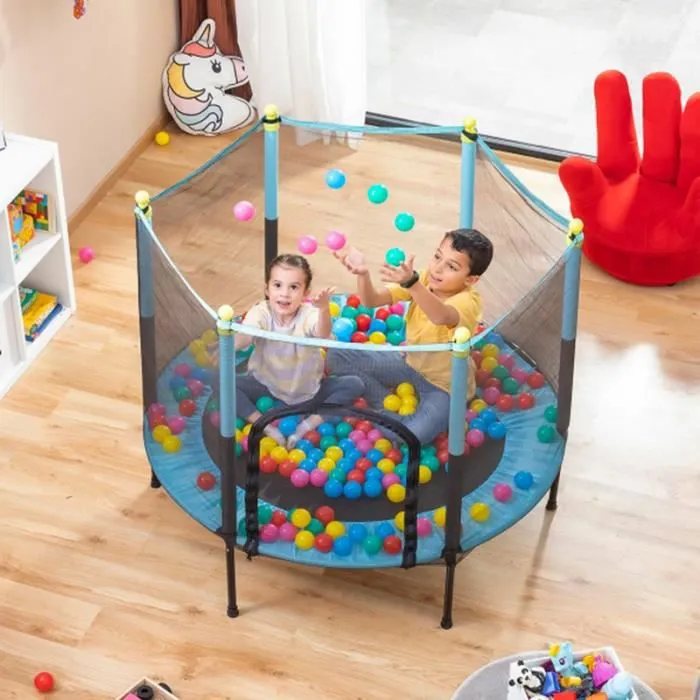 SHOP-STORY - KIDINE : Trampoline Multifonctions Enfants avec Filet de Sécurité-1