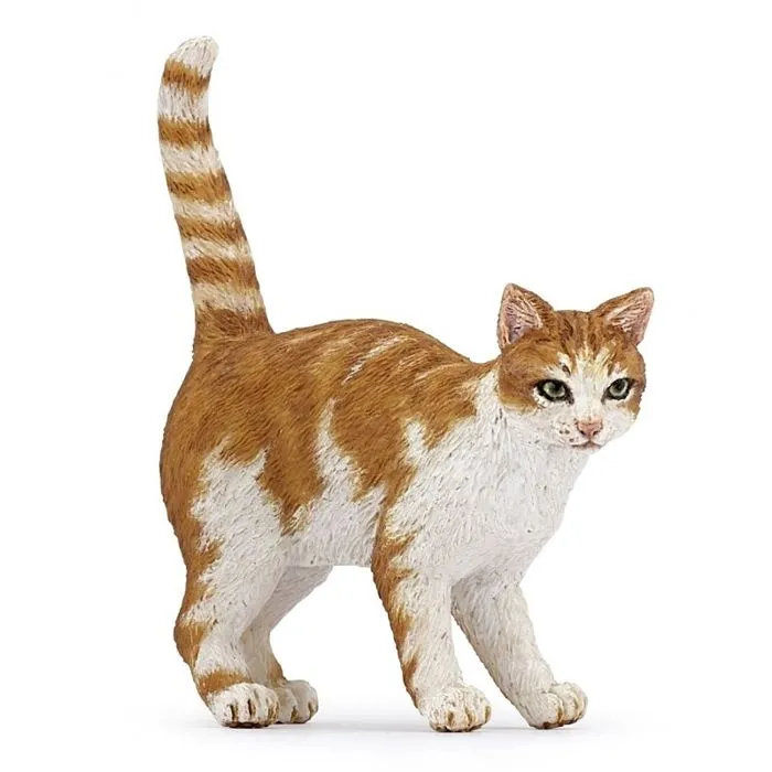 Figurine Chat roux - PAPO - Chiens et chats Papo - Blanc et orange - Enfant 3 ans+-0