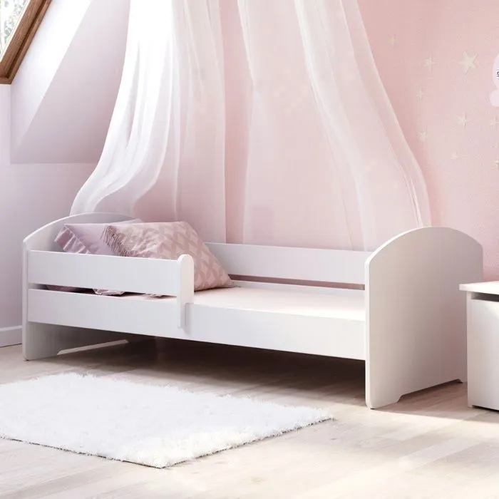 Lit enfant 160x80 cm +SOMMIER+MATELAS avec BARRIERE DE SECURITE-2