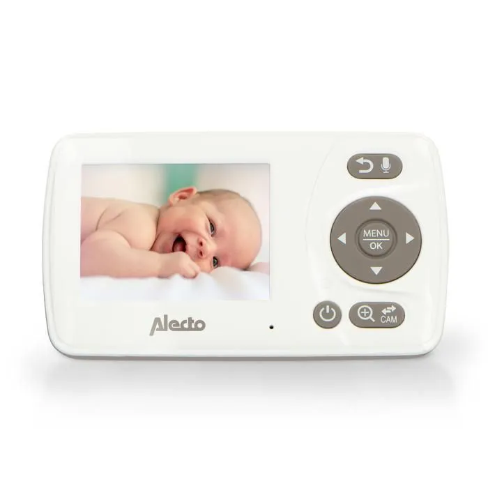 Alecto DVM-71 - Babyphone avec caméra et écran couleur 2.4", blanc/taupe-2