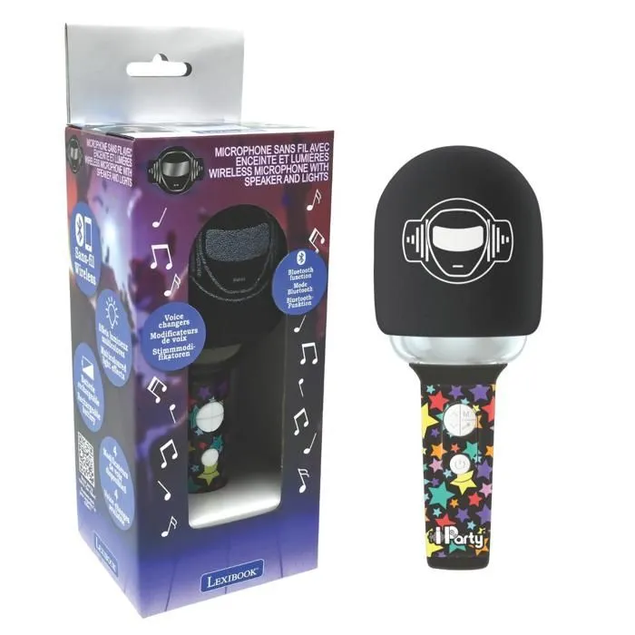 Karaoke Microphone Bluetooth/Sans fil avec effets sonores et lumineux-0