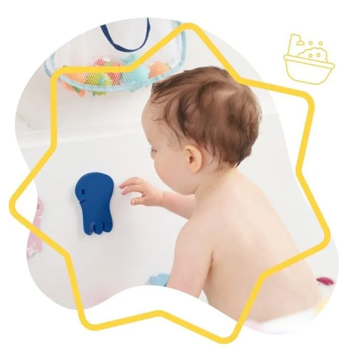 Stickers de bain - Badabulle - Lot de 8 - Mousse - Flottants - Formes ludiques-3