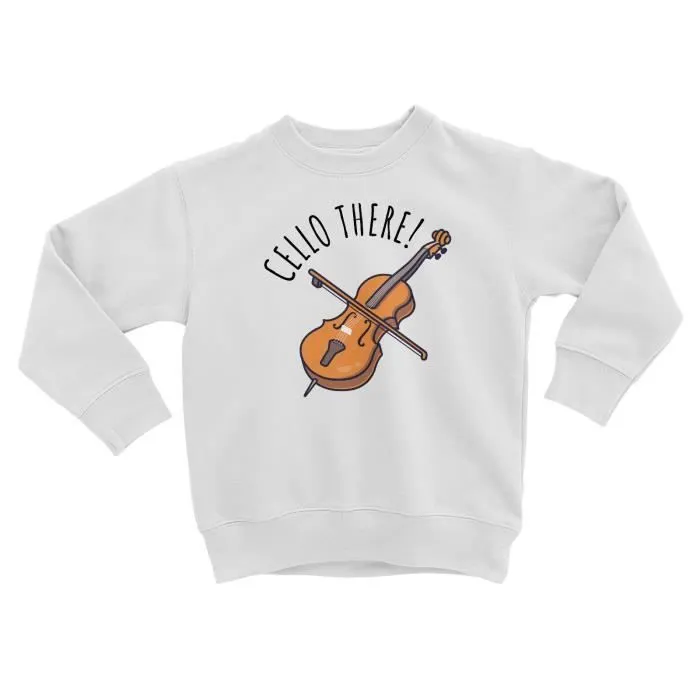 Sweatshirt Enfant Cello There Violoncelle Musique Musicien Instrument-0