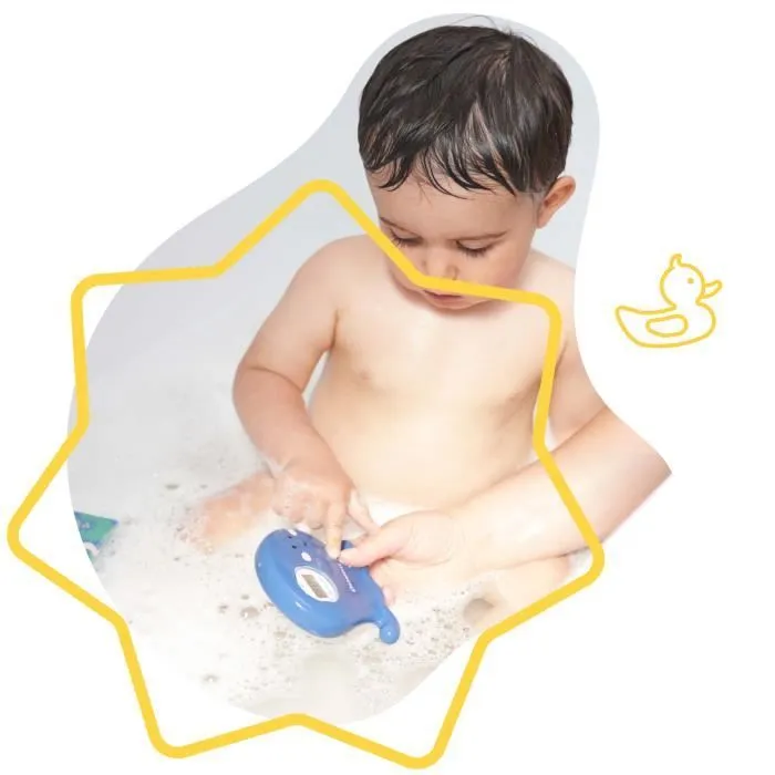 Badabulle Thermomètre de bain digital, avec alerte si eau trop chaude ou trop froide-1