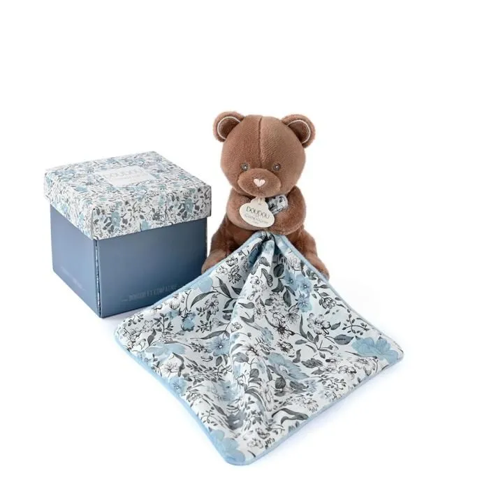 Ensemble doudou avec pantin Ours Doudou & compagnie Boh'Aime 12 cm-0
