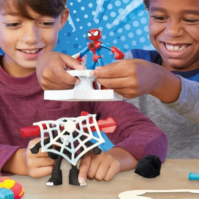 Play-Doh Spider-Man, coffret Attaque tranchante avec 2 figurines flexibles, 7 accessoires et pâte à modeler, dès 4 ans, Marvel-4
